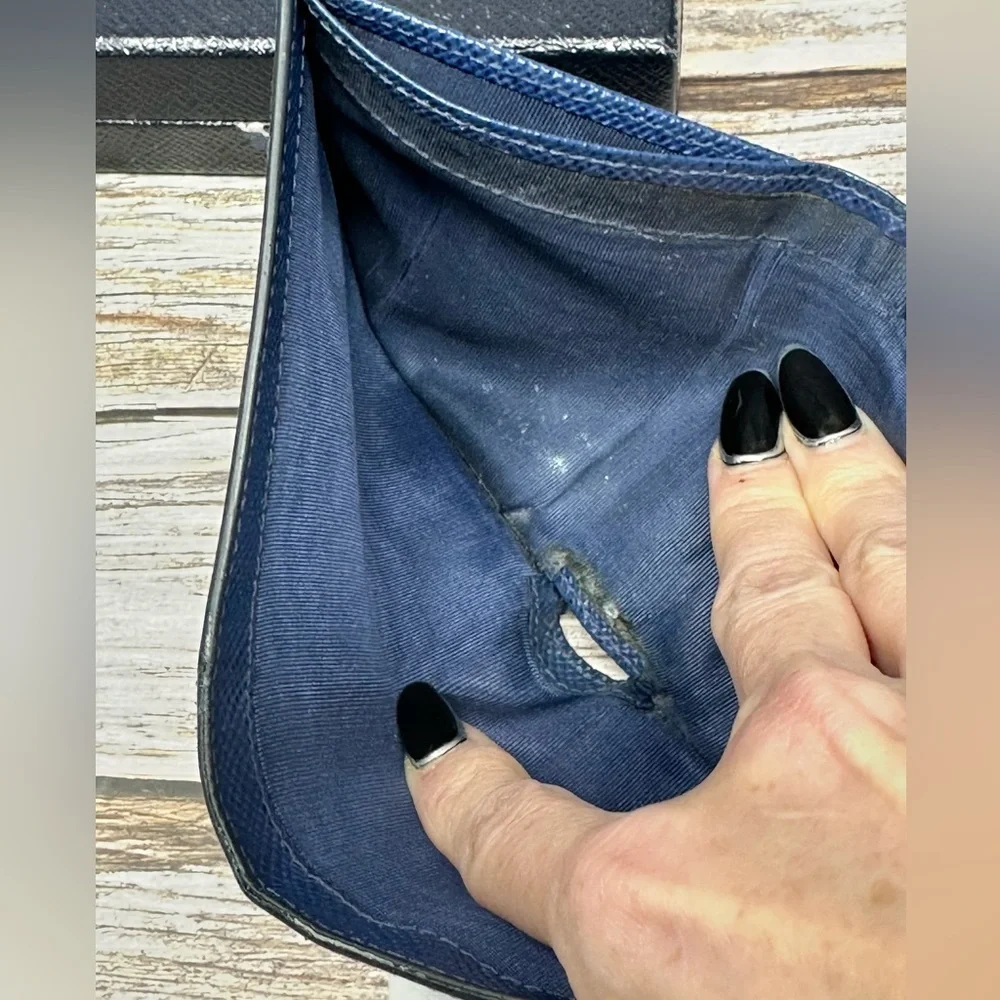 Prada Saffiano Leather Wallet with Box GUC​